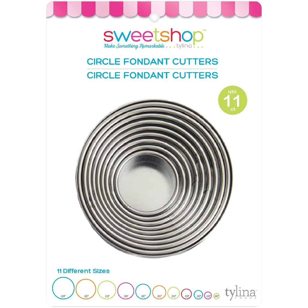 Sweetshop™ 11 Piece Circle Fondant Cutter Set
